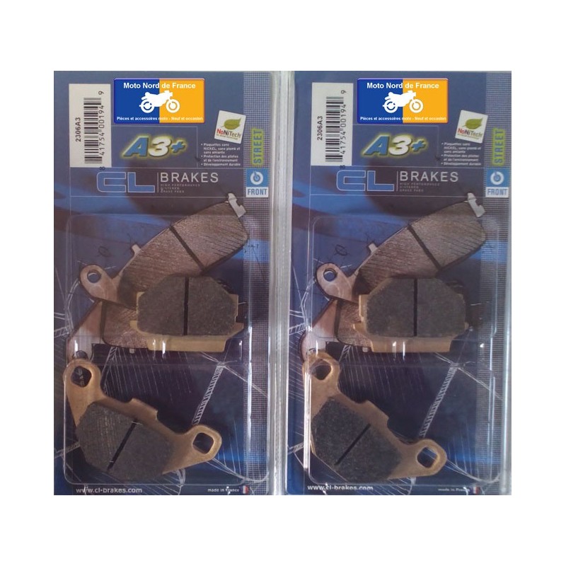2 sets of front brake pads CL for Kawasaki GPZ 500 S 1988-1993