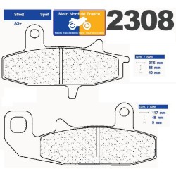 Jeu de plaquettes de frein avant pour Suzuki DR 650 R/RS 1990-1996