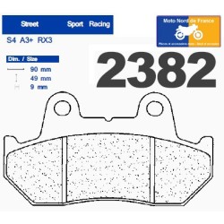 Set of rear brake pads for Honda CX 500 Euro 1982-1984