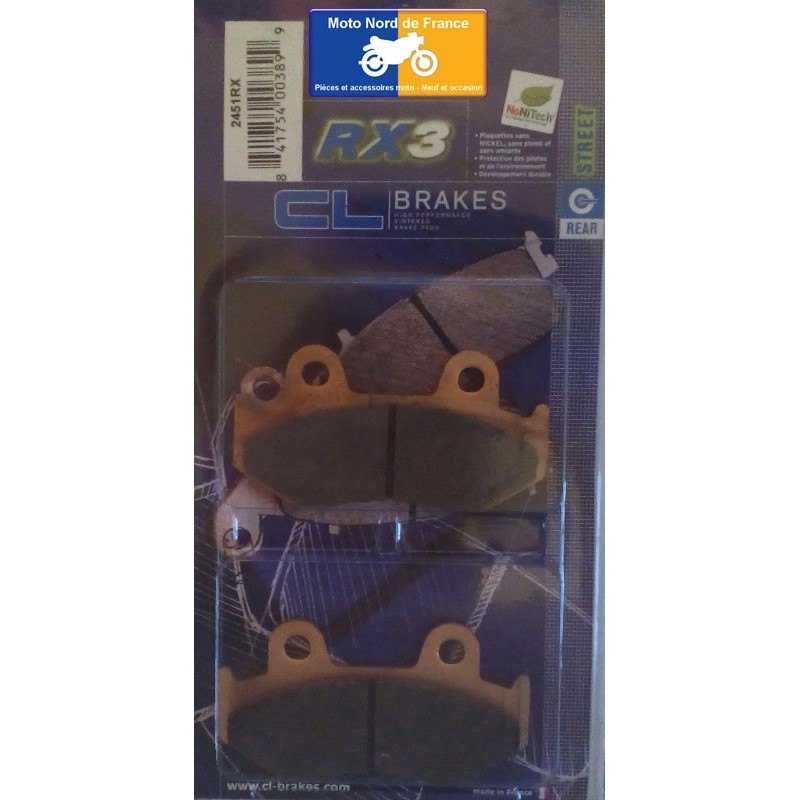 Set of rear brake pads CL for Honda 250 FTR 1986