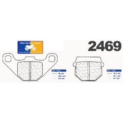 Jeu de plaquettes de frein arrière Aprilia RX 125 Supermotard 2008-2014