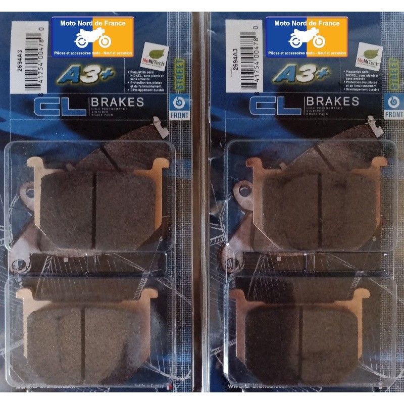 2 Sets of front brake pads for Suzuki GSX 750 E 1980-1986 2 Sets of front brake pads for Suzuki GSX 750 E 1980-1986