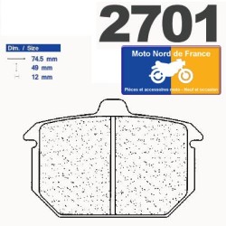 Set of rear brake pads for Harley Davidson 883 XLH /Sportster 1982-1987