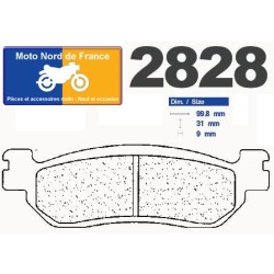 Jeu de plaquettes de frein avant CL pour Yamaha 125 TW 1999-2004