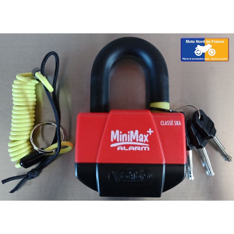 Antivol bloque-disque VECTOR Minimax Alarm+ homologué SRA