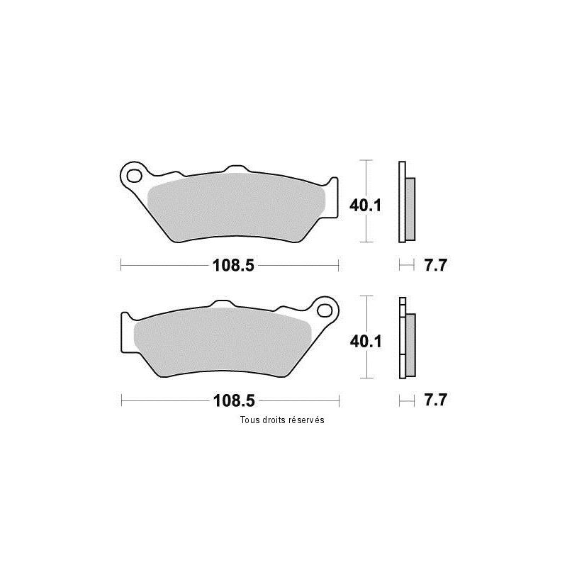Set of rear brake pads Kyoto for BMW K1600 GT / GTL 2011-2019