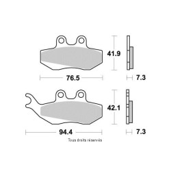 Set of front brake pads Kyoto for Peugeot 125 Geopolis /ABS 2007-2013