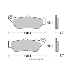 Set of rear brake pads Kyoto for BMW R1200 GS LC 2013-2018