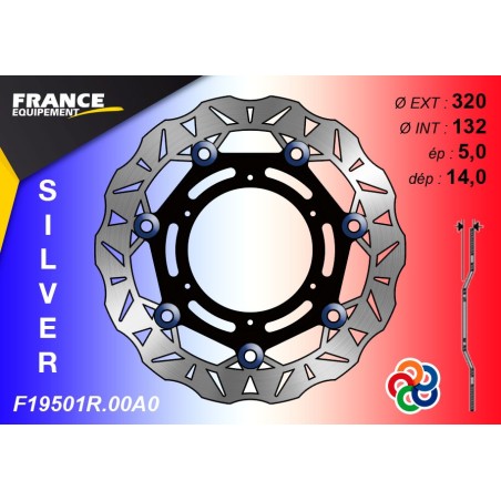 Front wave brake disc F.E. for Yamaha XT 660 X Supermotard 2004-2016