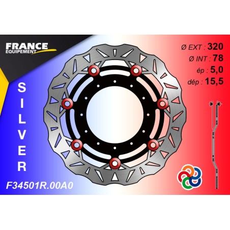 Front wave brake disc F.E. for Triumph 955 Daytona 2003-2006