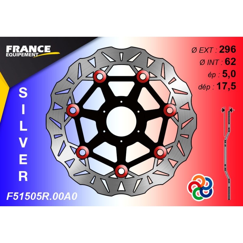 Front wave brake disc F.E. for Honda 800 VFR without ABS 2002-2010