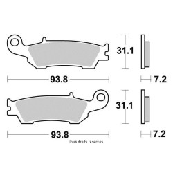 Set of front brake pads Kyoto for Yamaha 250 YZ 2008-2018