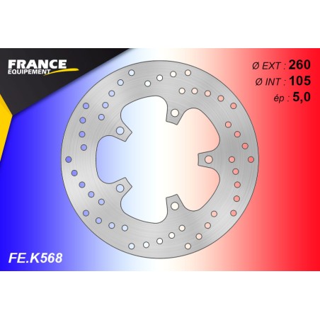 Front round brake disc F.E. for Kymco 300 Xciting R 2008-2010