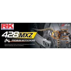 Chaine RK pas de 428 type MXZ spéciale motocross + attache rapide