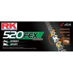 Chaîne RK pas de 520 type FEX RX'ring super-renforcée