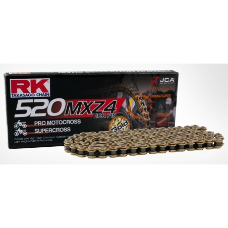 Chaine RK pas de 520 type MXZ4 spéciale motocross + attache rapide