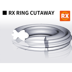 Chaîne RK pas de 525 type FEX RX'ring super-renforcée +attache à river