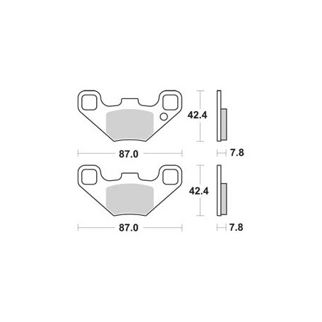 Set of brake pads AP Racing type LMP505AOR quad-atv
