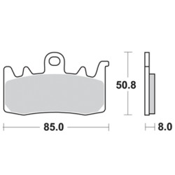 Set of brake pads AP Racing type LMP500TRR road racing
