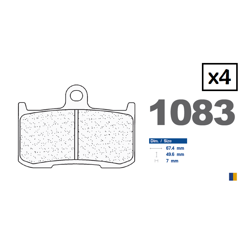 Front brake pads CL - Kawasaki Z1000 2003-2006 Front brake pads CL - Kawasaki Z1000 2003-2006