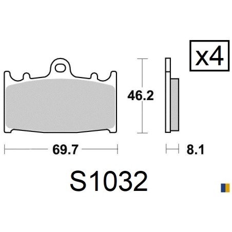 Kyoto front brake pads - Kawasaki GPZ 900 R Ninja 1990-1996