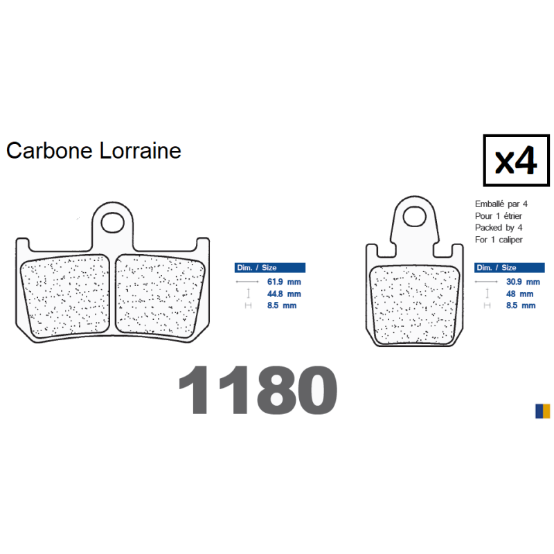 Front brake pads Carbone Lorraine - Yamaha 1700 MT-01 2007-2016