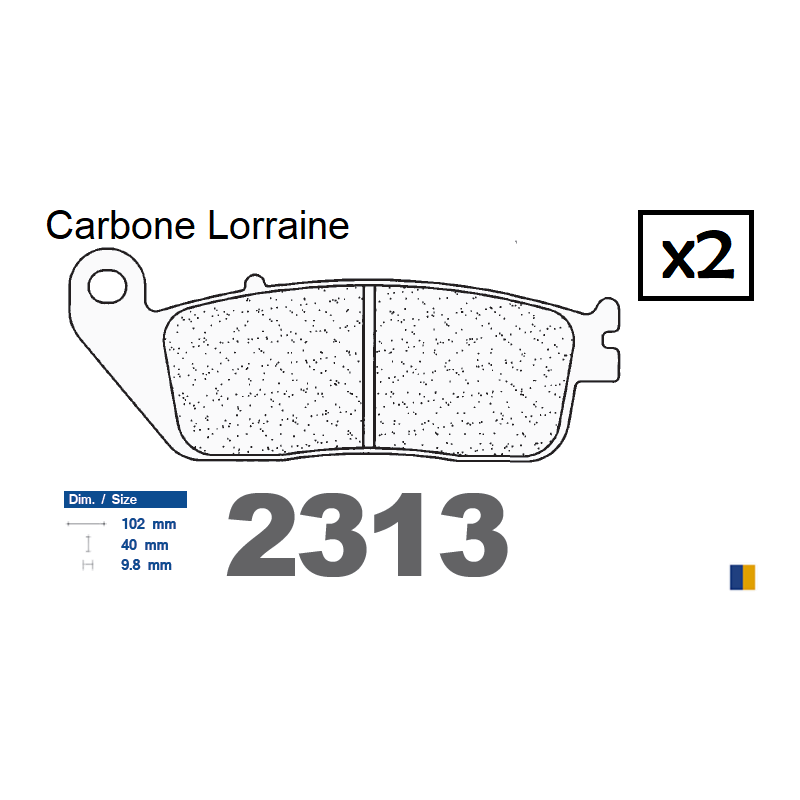 Pastiglie freno anteriore Carbone Lorraine tipo 2313 RX3