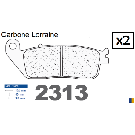 Plaquettes de frein Carbone Lorraine type 2313 RX3