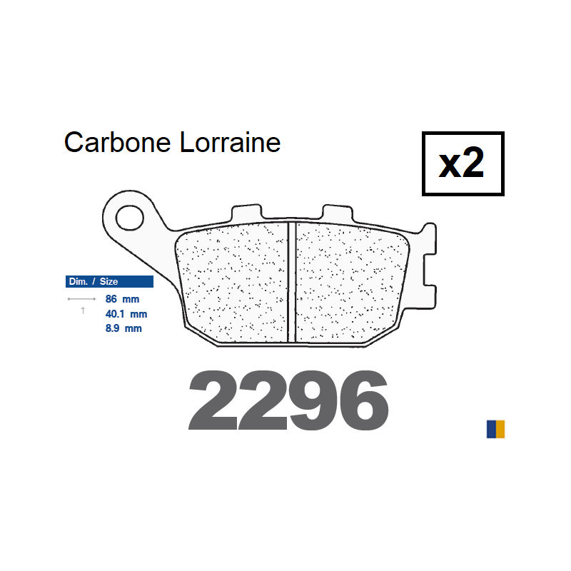 Carbone Lorraine rear brake pads - Yamaha 600 FZ6 N / Fazer 2004-2008