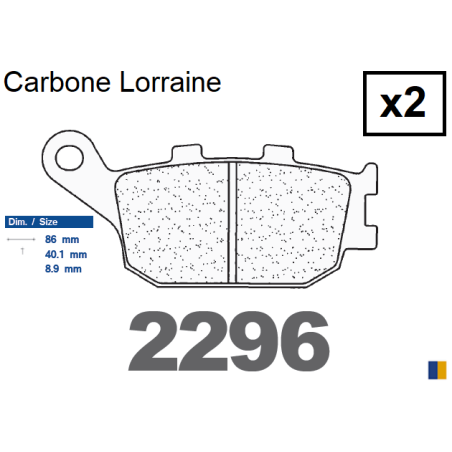 Carbone Lorraine rear brake pads - Yamaha 600 FZ6 N / Fazer 2004-2008