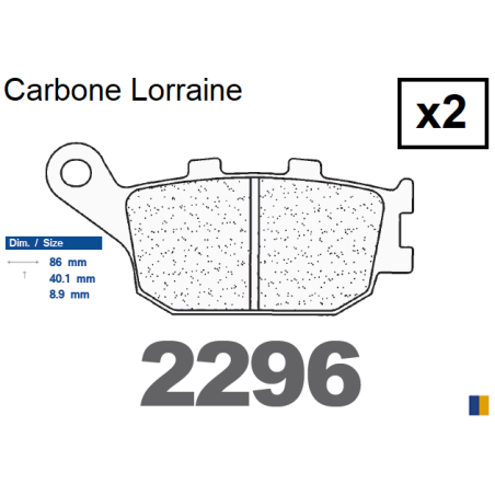 Carbone Lorraine rear brake pads - Yamaha 1000 YZF-R1 /ABS 2004-2014