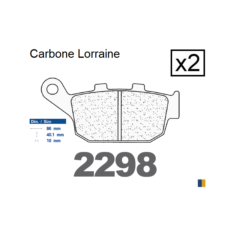 Plaquettes de frein Carbone Lorraine type 2298 RX3