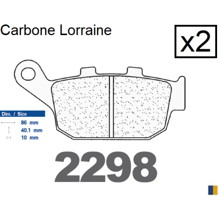 Plaquettes de frein Carbone Lorraine type 2298 RX3