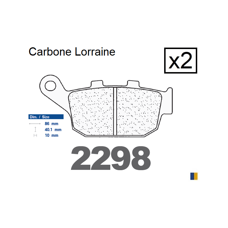 Carbone Lorraine rear brake pads - Honda CB 650 F ABS 2014-2019