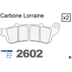 Plaquettes de frein Carbone Lorraine type 2602 A3+