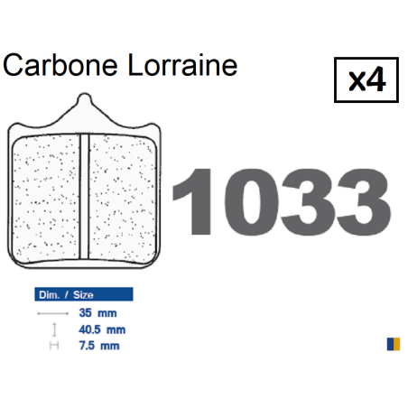 Plaquettes de frein Carbone Lorraine type 1033 XBK5