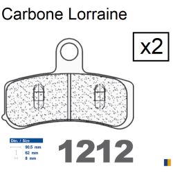 Plaquettes de frein Carbone Lorraine type 1212 A3+