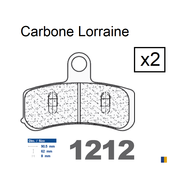 Plaquettes de frein Carbone Lorraine type 1212 A3+