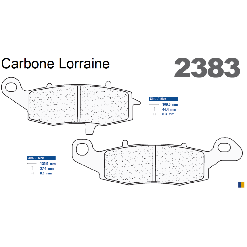 Brake pads Carbone Lorraine type 2383 A3+