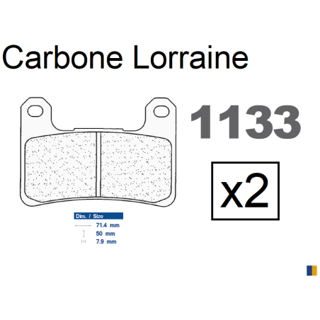Brake pads Carbone Lorraine type 1133 XBK5