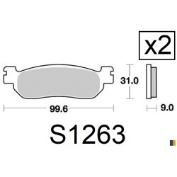 Plaquettes Kyoto de frein arrière - Yamaha VP 250 X-City 2007-2013