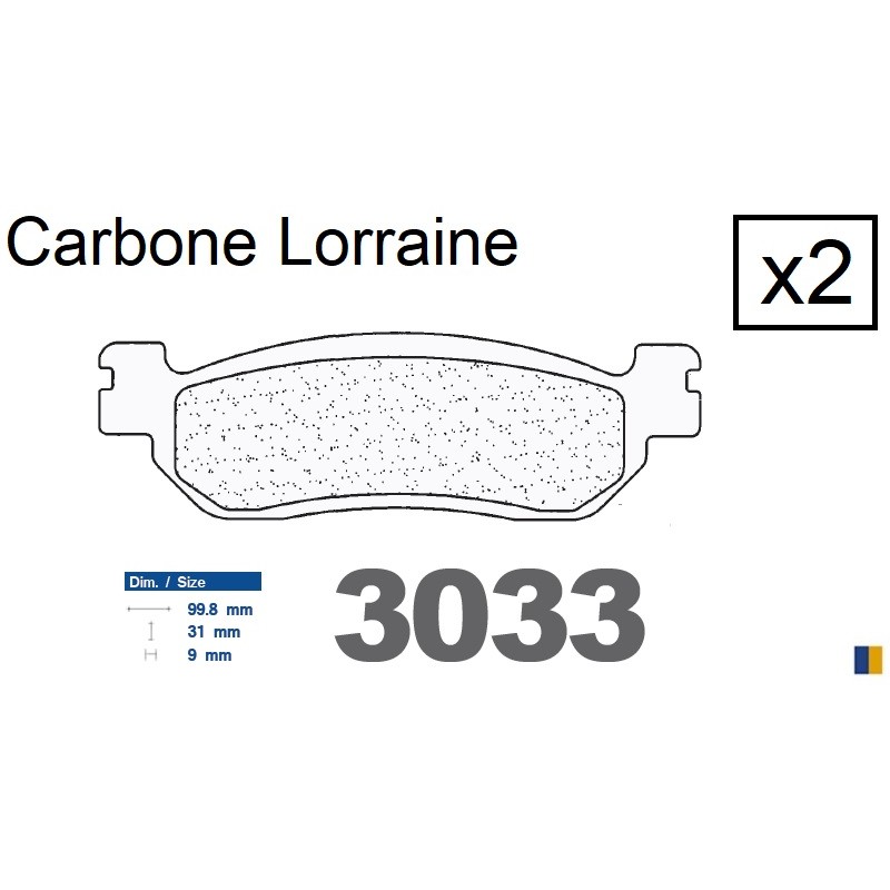 Carbone Lorraine rear brake pads - Yamaha VP 250 X-City 2007-2013