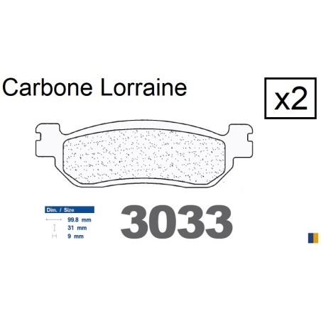 Carbone Lorraine rear brake pads - Yamaha VP 250 X-City 2007-2013