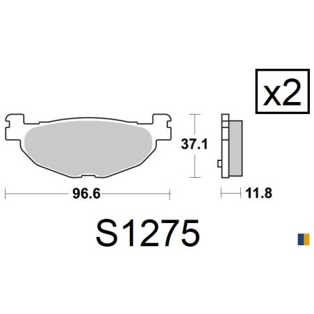 Rear brake pads Kyoto - MBK YP 400 Skyliner 2004-2013