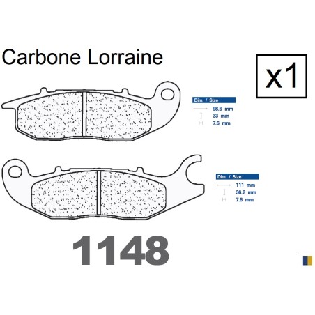 Plaquettes de frein Carbone Lorraine type 1148 XBK5