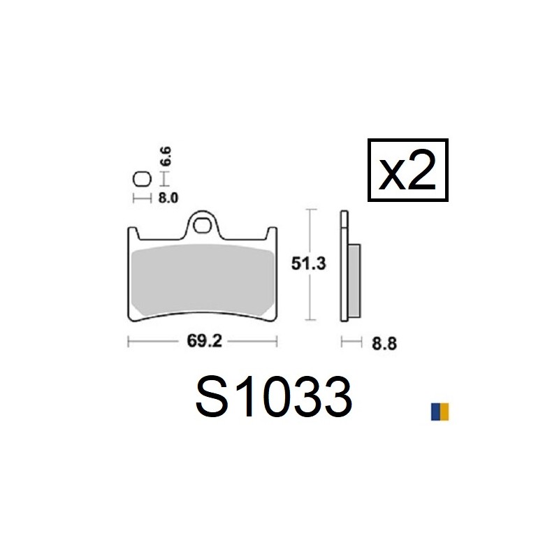 Plaquettes de frein Kyoto type S1033