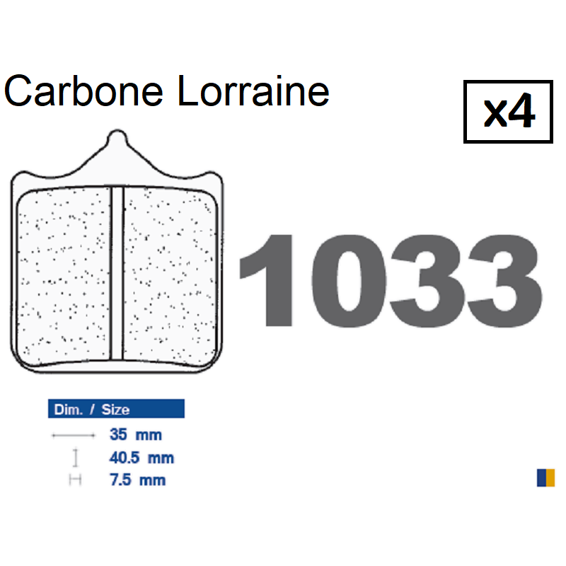 Plaquettes de frein racing Carbone Lorraine type 1033 C60