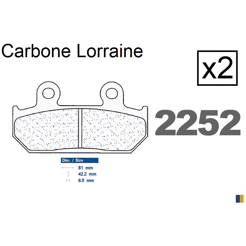 Brake pads Carbone Lorraine type 2252 XBK5