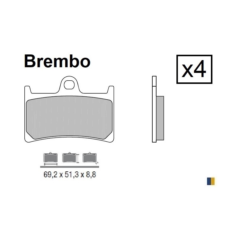 Front brake pads Brembo SA - Yamaha FZR 250 R 1989-1999