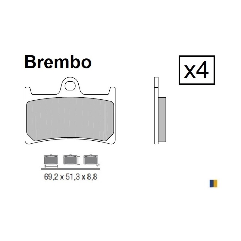 Front brake pads Brembo SA - Yamaha 900 TDM 2002-2014